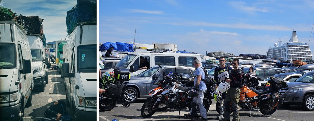 Traversée bateau vers le Maroc - Les Aventures de Michel Ixtem Moto